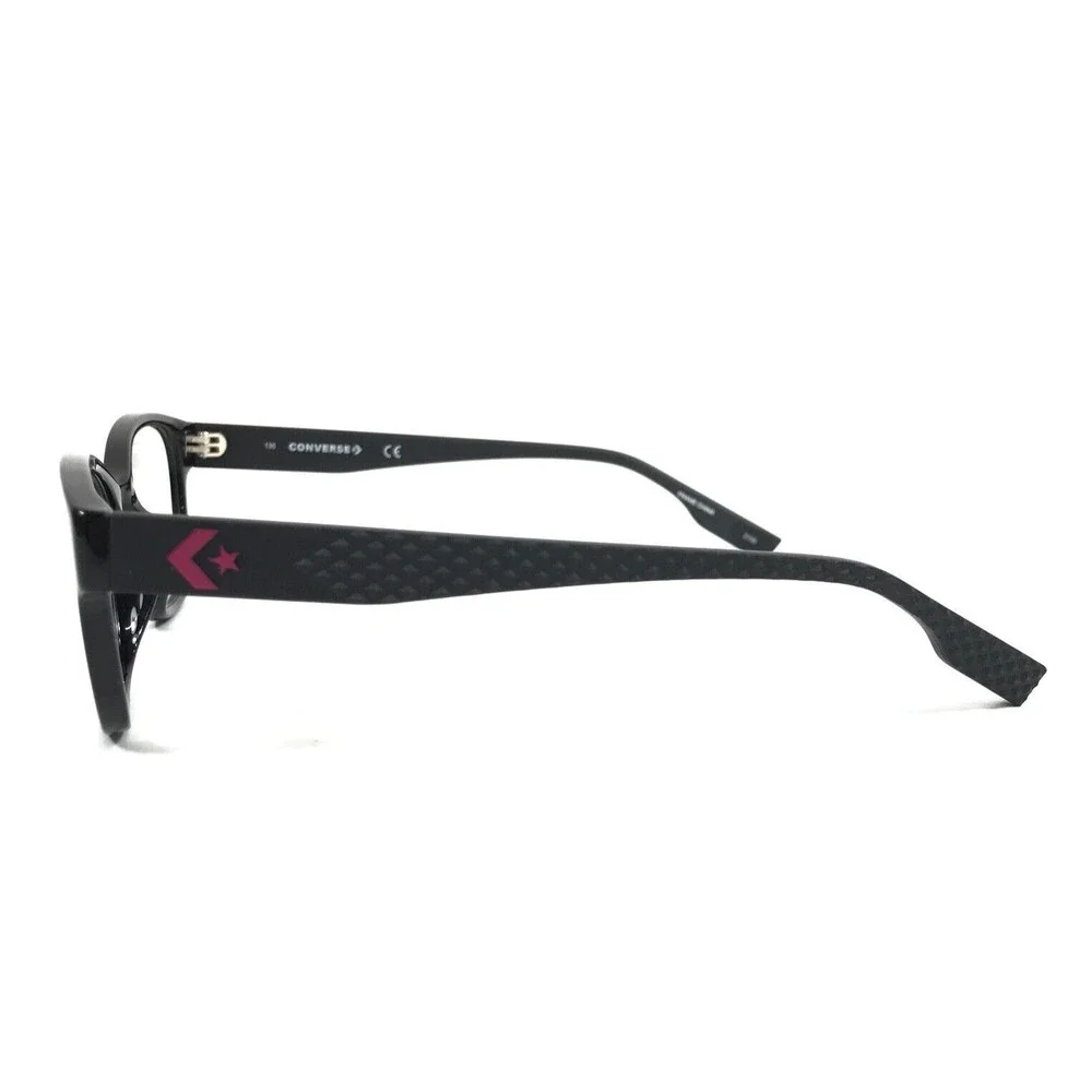 Converse Kids Eyeglasses Frames CV5053Y 001 Black Cat Eye Full Rim 49-16-135